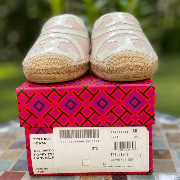 ✨LAST PAIR ✨ Tory Burch Poppy Logo Espadrille Flat - Picture 7 of 15